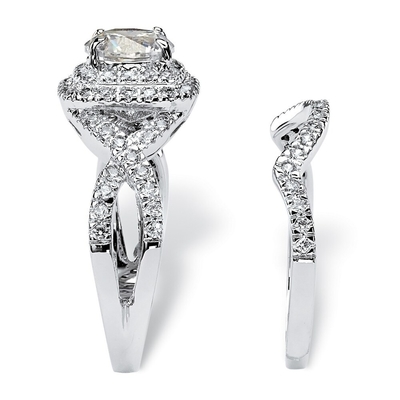 0.92ct SI1 Diamond Engagement Wedding Rings Round a coupé pour nuptiale