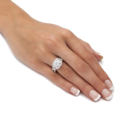0.92ct SI1 Diamond Engagement Wedding Rings Round a coupé pour nuptiale