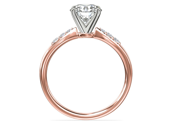 Argent de l'arrangement 9K de griffe Ring With 3.6ct autour de diamant coupé de laboratoire