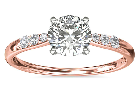 Argent de l'arrangement 9K de griffe Ring With 3.6ct autour de diamant coupé de laboratoire