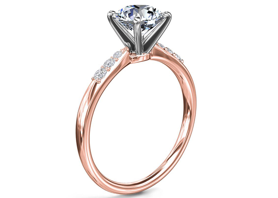 Argent de l'arrangement 9K de griffe Ring With 3.6ct autour de diamant coupé de laboratoire