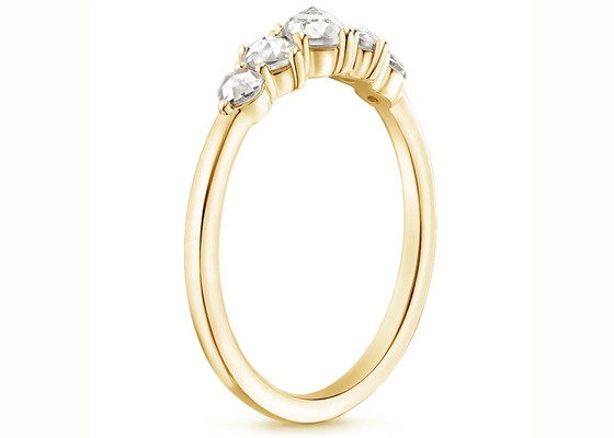 Taille différente Rose Cut Diamond Engagement Ring, 0.49ct 4mm Diamond Ring