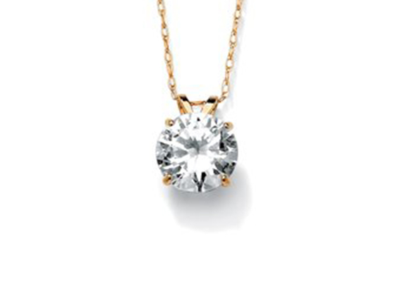 Solitaire Diamond Necklace, ODM de cru de l'OEM des femmes de collier de l'or massif 14k de 5mm