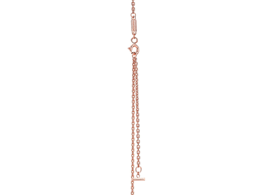 18K Rose Gold Neklace, longueur réglable pendante du collier 16-18inch de sourire