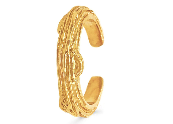 La fourche plaçant l'écorce d'arbre de boucles d'oreille de l'or 9k dénomment la taille de 9mm 8mm 7mm
