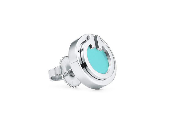 Boucles d'oreille de cercle de turquoise d'ODM, poids des boucles d'oreille 2.37g de la turquoise 18k du diamètre 9.65mm