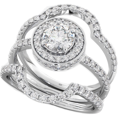 Fourche plaçant le poids de Diamond Engagement Wedding Rings 0.90CT