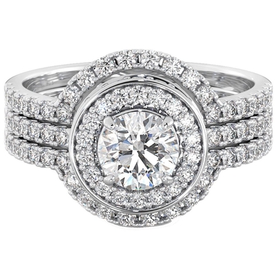 Fourche plaçant le poids de Diamond Engagement Wedding Rings 0.90CT