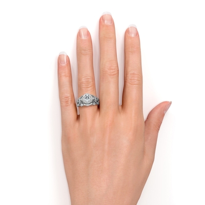 ODM nuptiale de Diamond Engagement Wedding Rings For de carat du cru 2