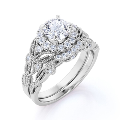 ODM nuptiale de Diamond Engagement Wedding Rings For de carat du cru 2