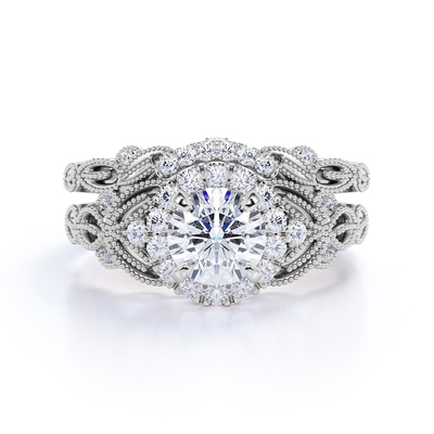 ODM nuptiale de Diamond Engagement Wedding Rings For de carat du cru 2