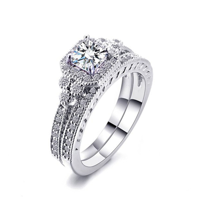 princesse Cut Diamond Ring, bagues de fiançailles du carat 0.62ct 2 de 62PCS Moissanite